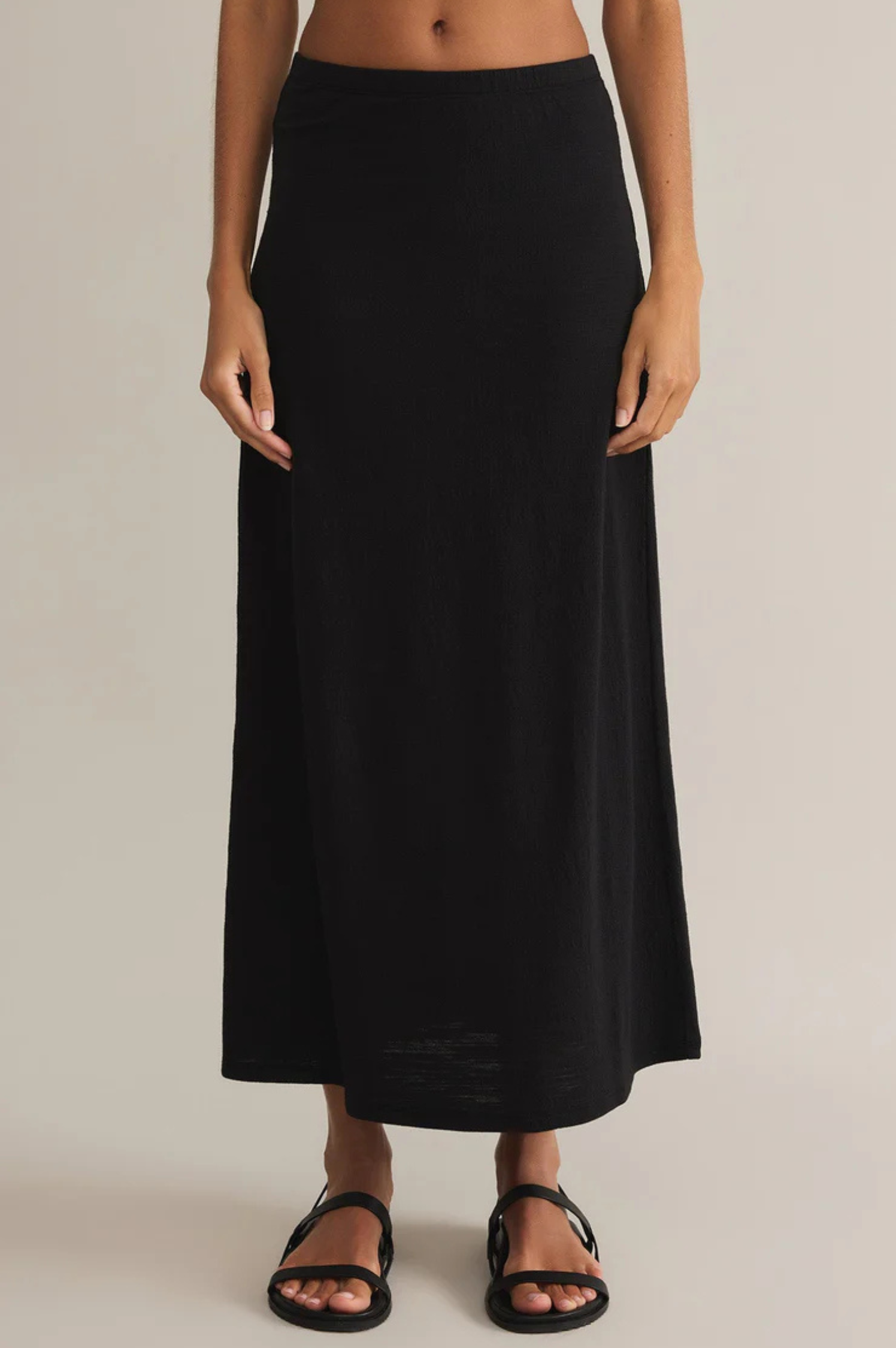 Delavine Textured Midi Skirt