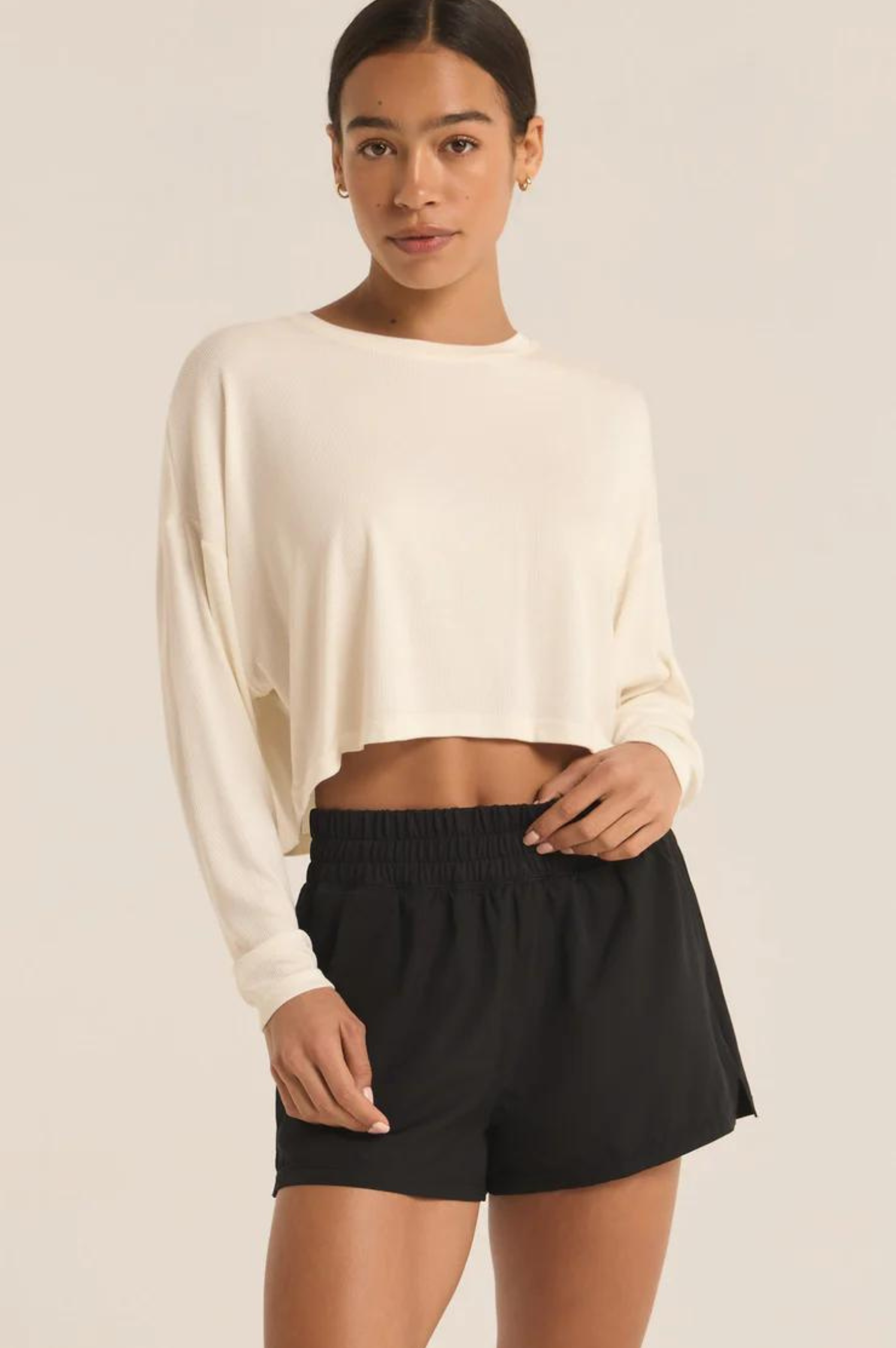 Layer On Rib Long Sleeve Top