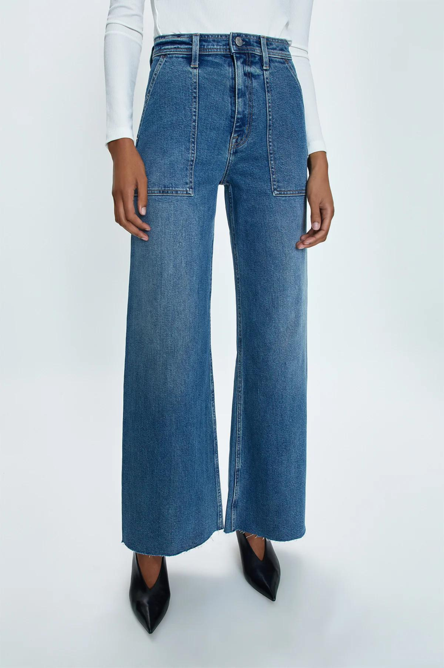 Penny High Rise Wide Leg Crop - Canal