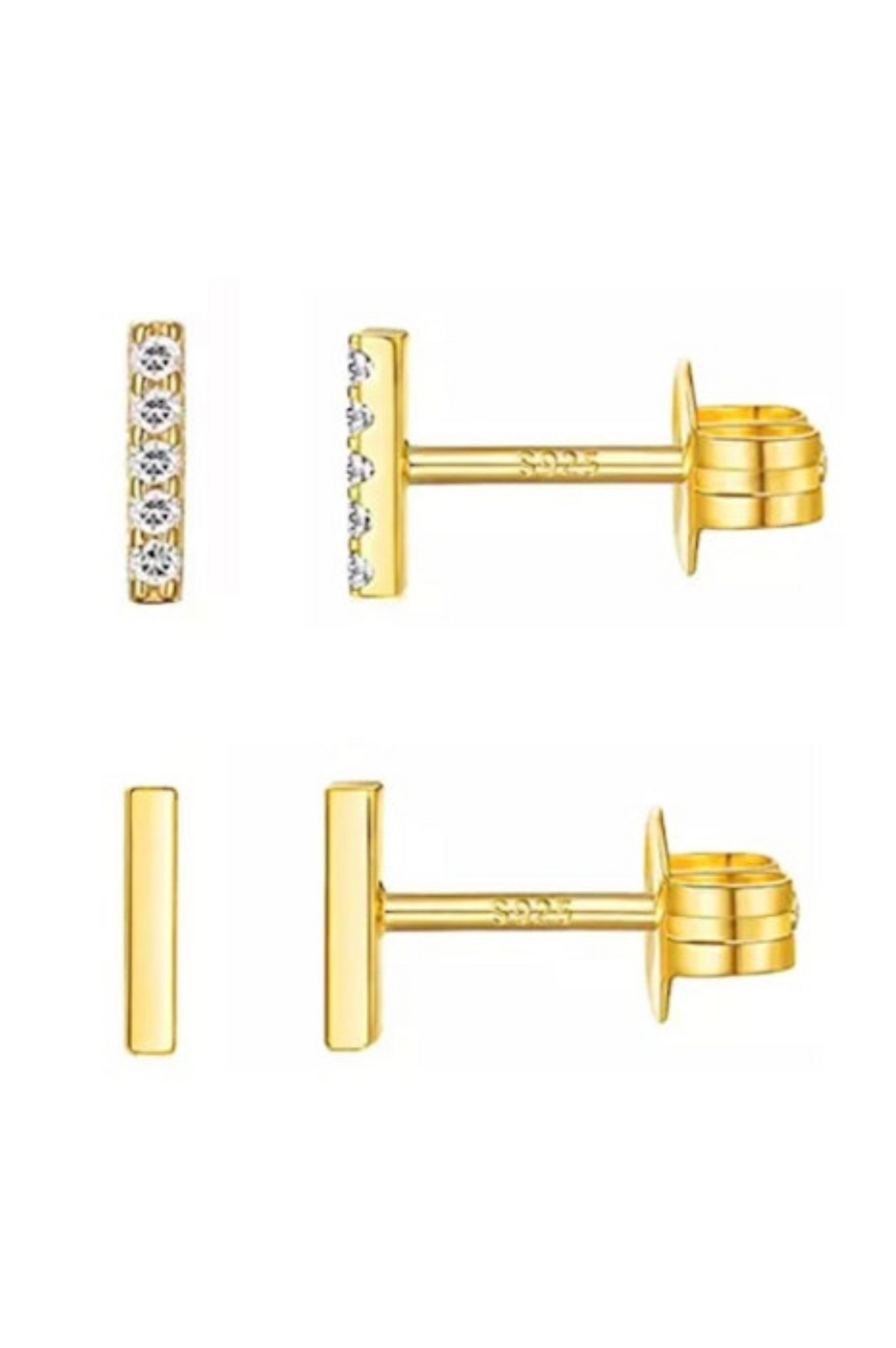 Get in Line Bar Stud Earring Set