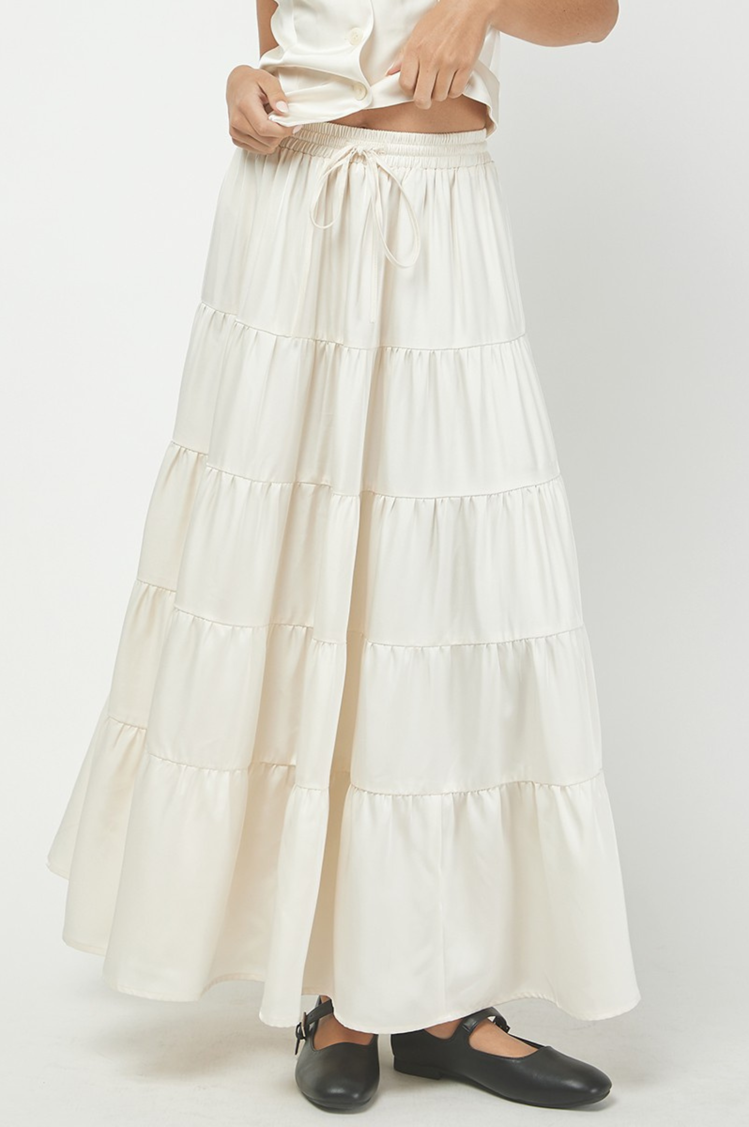 Callie Satin Maxi Skirt