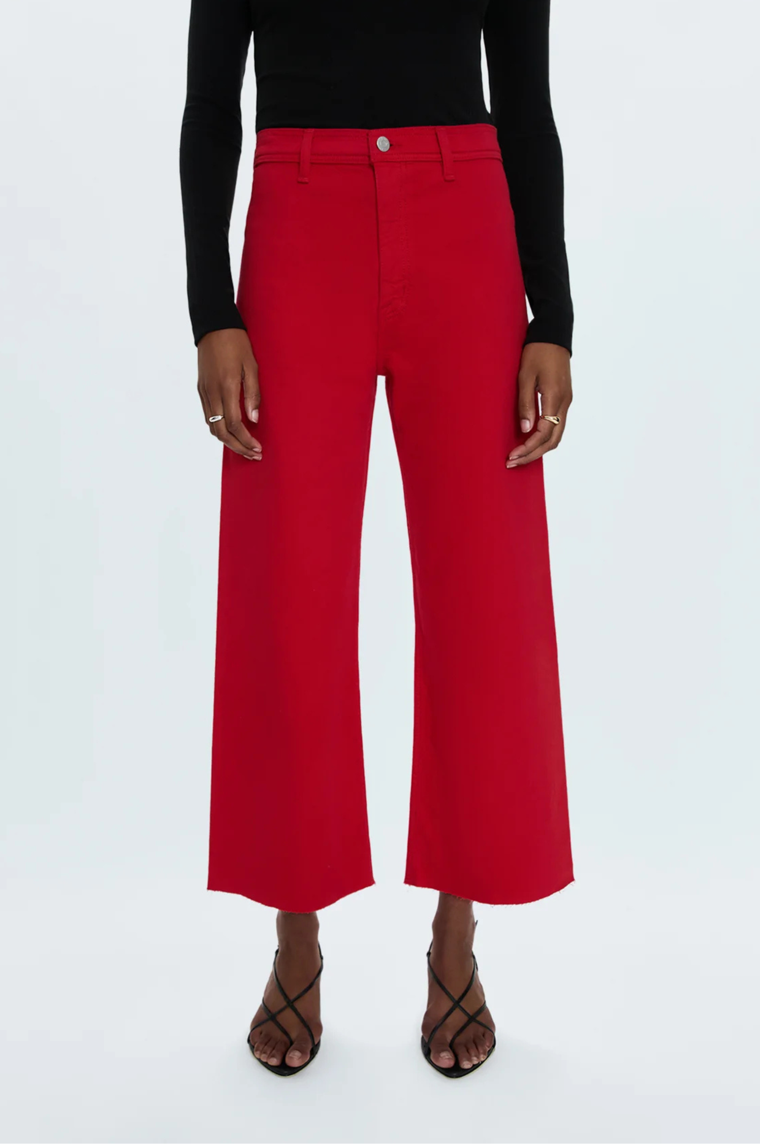 Penny High Rise Wide Leg Crop - Ruby