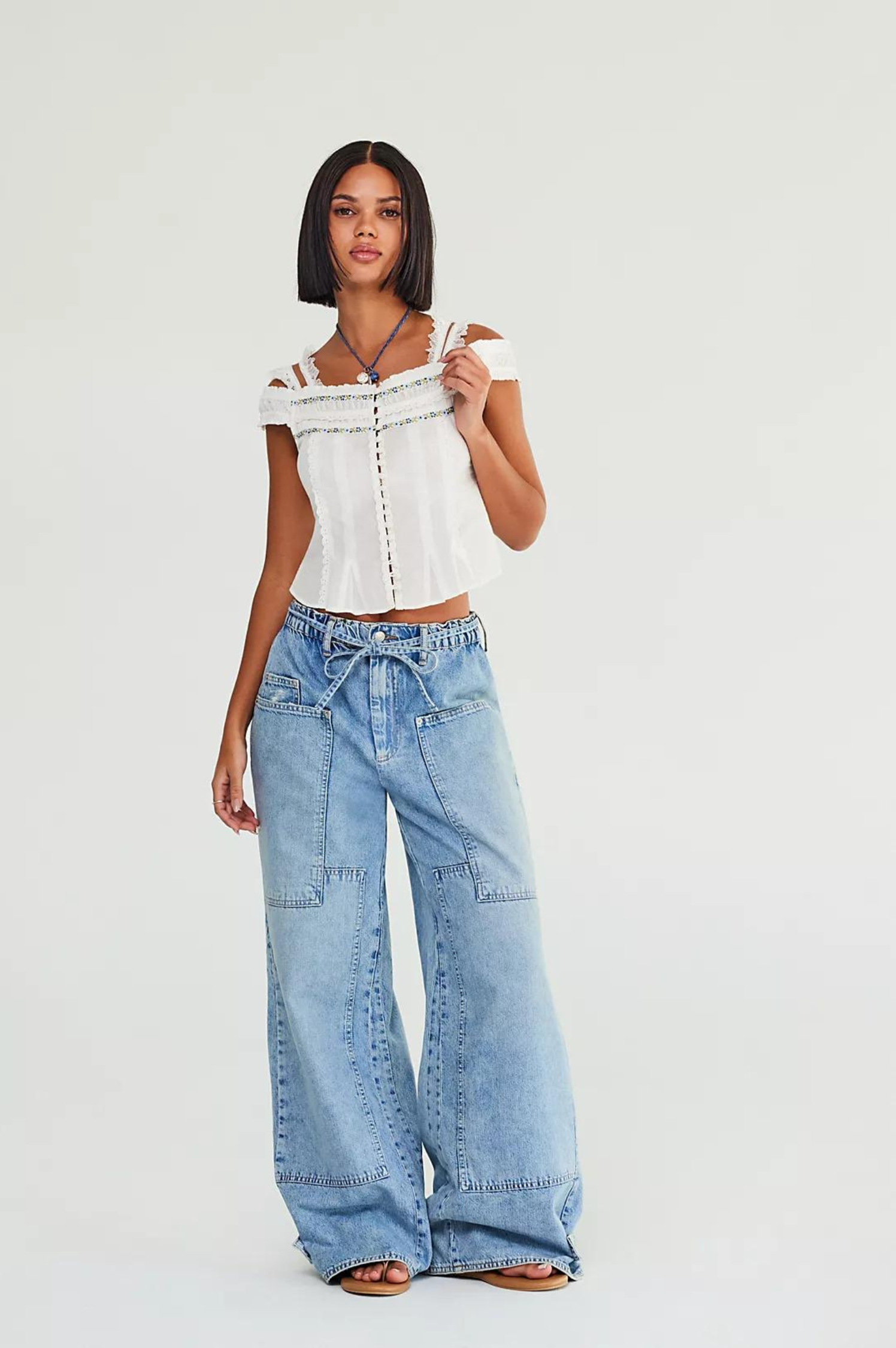 CRVY Outlaw Wide Leg Jeans