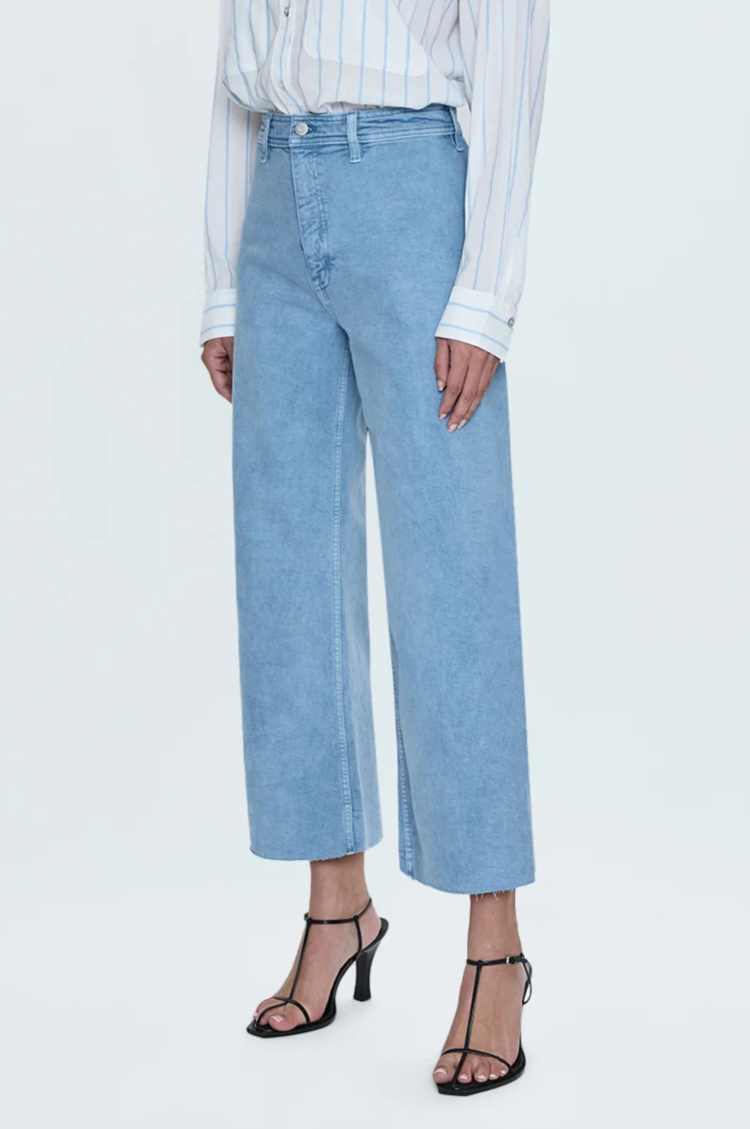 Penny High Rise Wide Leg Crop - Frost