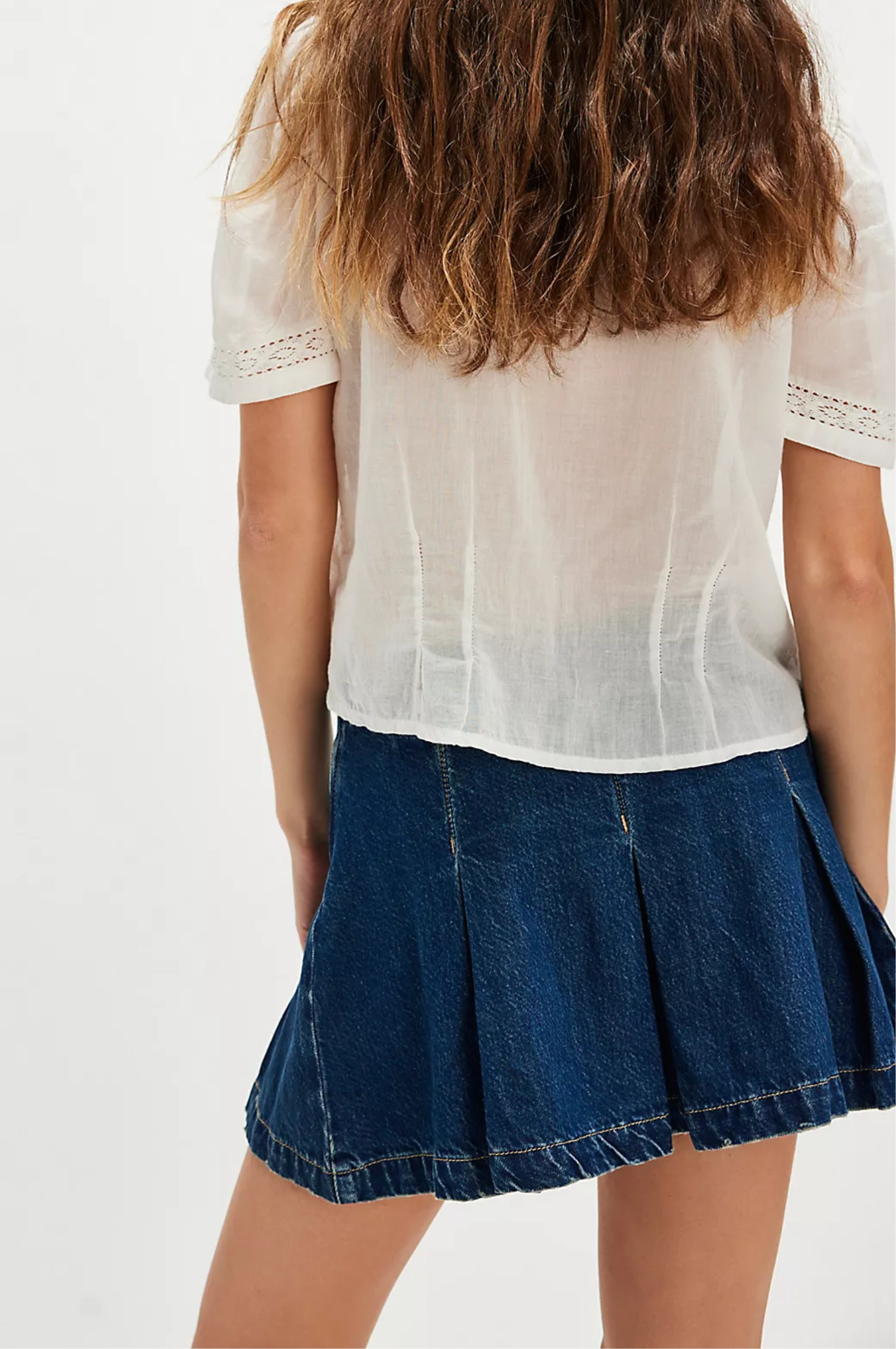 Madison Ave Denim Mini Skirt