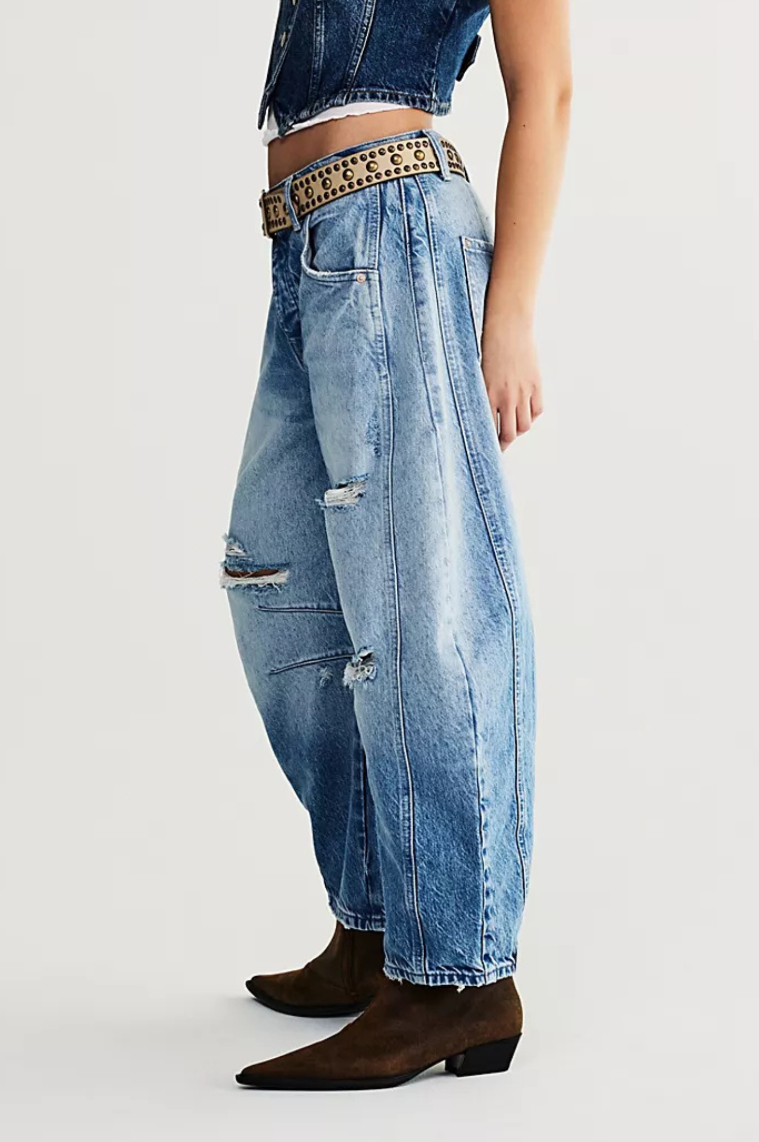 Good Luck Mid-Rise Barrel Jeans