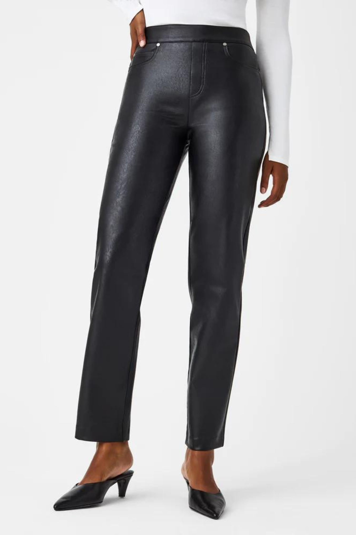 SPANX The Perfect Pant, Slim Straight in Black. Size XS, M.