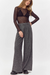 Herringbone Wide Leg Trouser