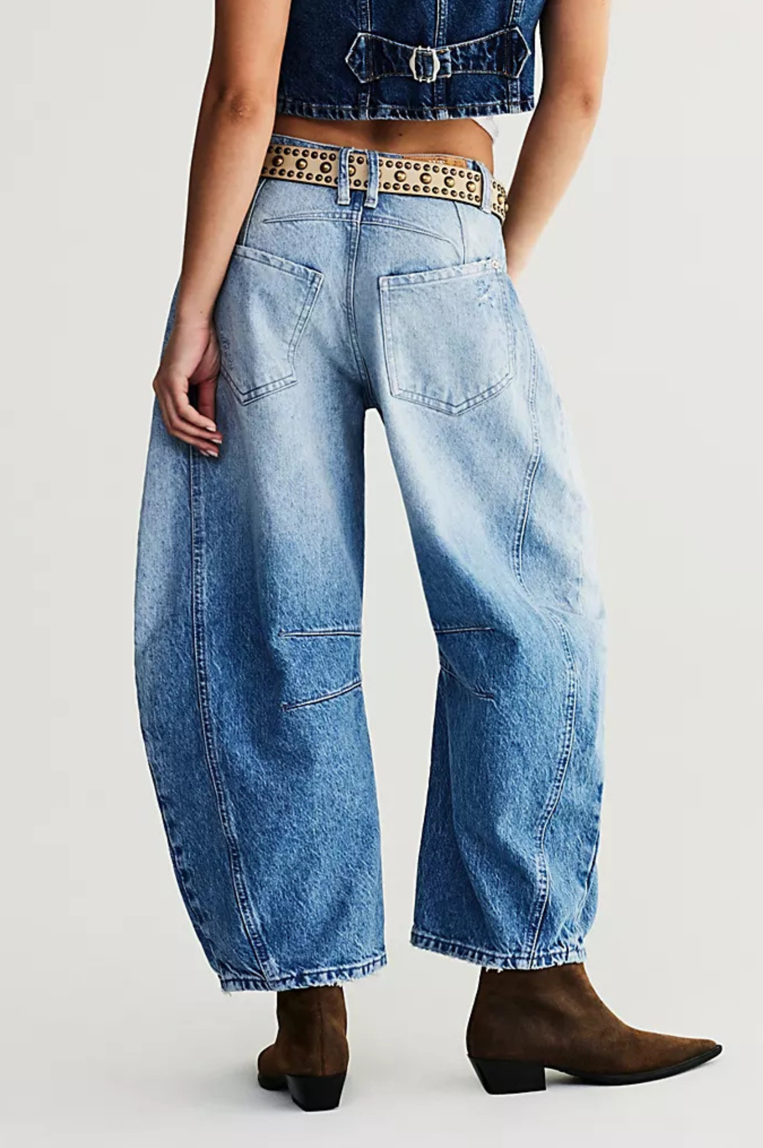 Good Luck Mid-Rise Barrel Jeans