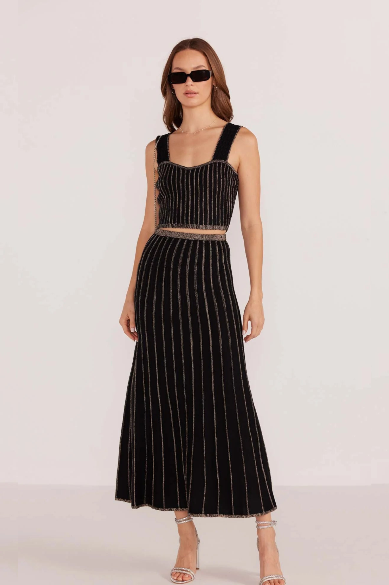 Celia Lurex Stripe Crop Top