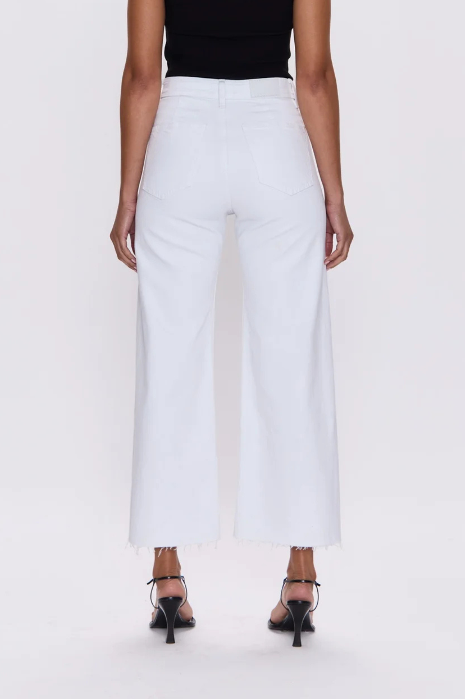 Penny High Rise Wide Leg Crop - Blizzard