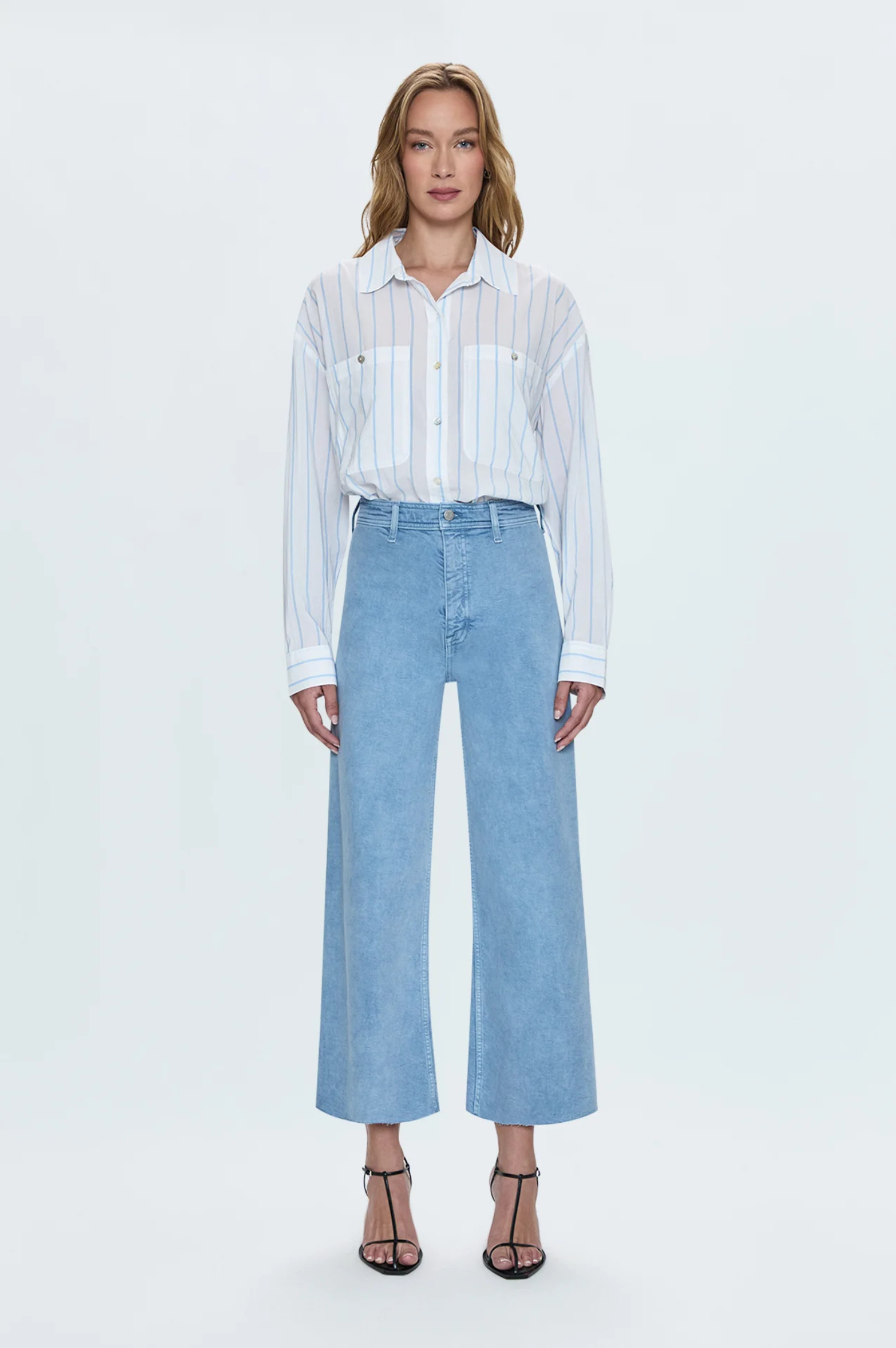 Penny High Rise Wide Leg Crop - Frost