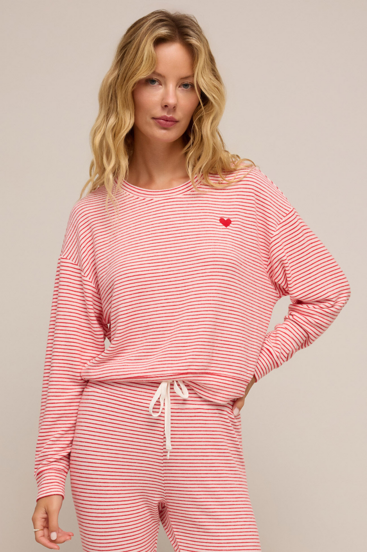 Bisous Stripe LS Top