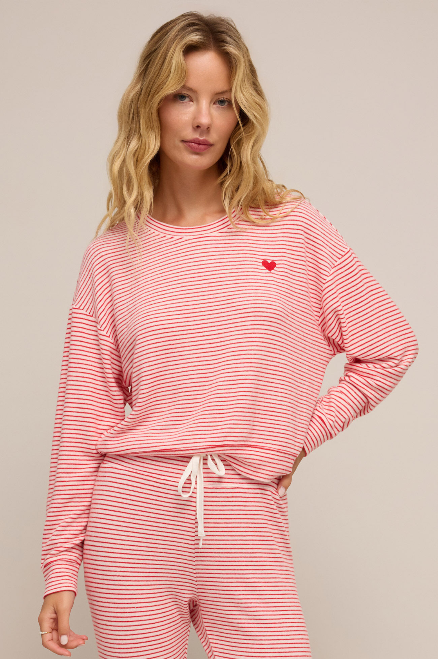 Bisous Stripe LS Top