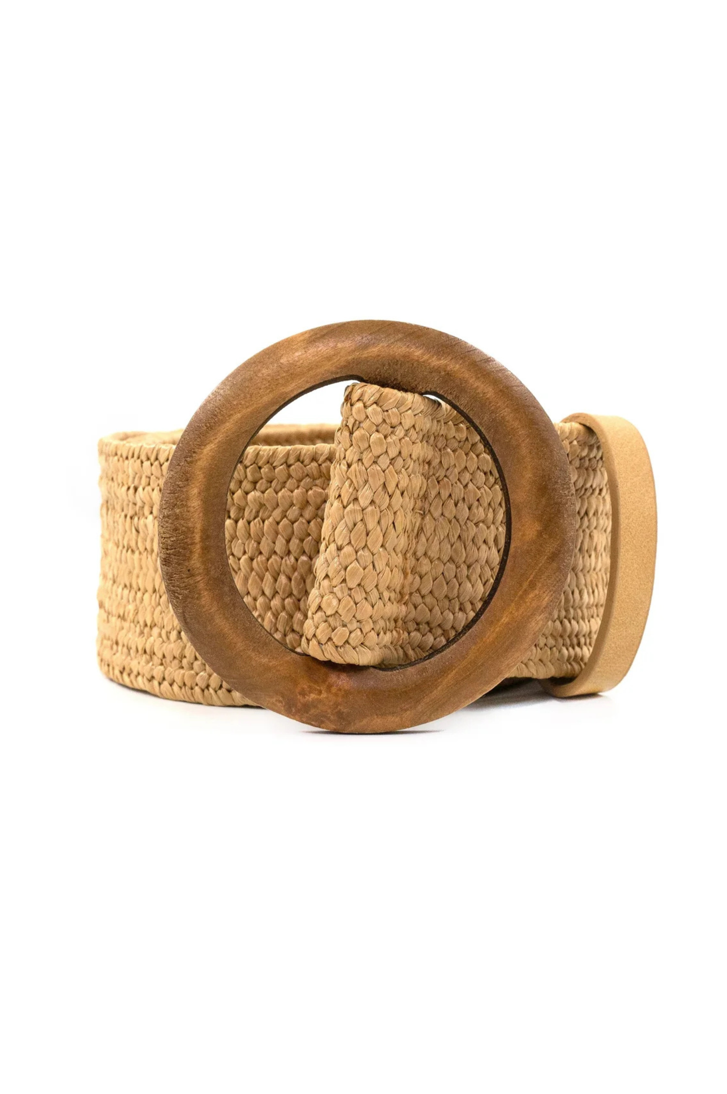 Elise Wood Buckle Belt